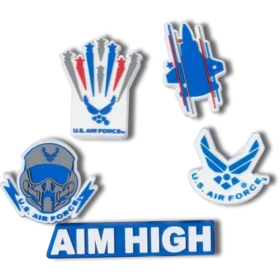 Armed Forces Us Air Force 5Pck Jibbitz Shoe Charm