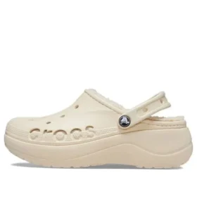 Baya Platform Lined Clog “Beige”