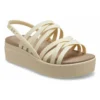 Brooklyn Strappy Low Wedge “Bone”