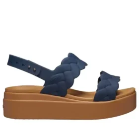 Brooklyn Woven Wedge Sandals “Blue Brown”