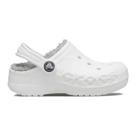 Classic Baya Lined Clog “White Grey”