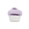Classic Baya Lined Fuzz-Strap Clog “White Lila”