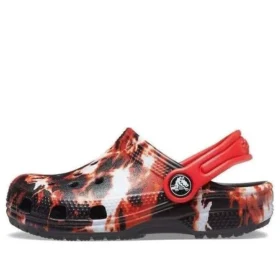 Classic Bleach Dye Clogs “Red White Black”