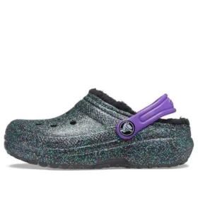 Classic Lined Clogs “Black Purple Sparkles”