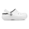 Classic Lined Clogs “White Grey”