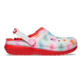 Classic Lined Elevated Sweethearts Clogs “Red White”