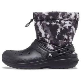 Classic Lined Neo Puff Tie Dye Boots “Black White”