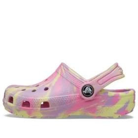Classic Marbled Clogs “Pink Yellow”