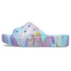 Classic Platform Palm Print Slide “Blue Multi-Color”