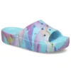 Classic Platform Palm Print Slide “Blue Multi-Color”