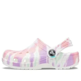 Classic Tie-Dye Graphic Clogs “White Multi”