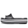Crocband Platform Slides “Black Grey White”