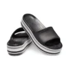 Crocband Platform Slides “Black Grey White”
