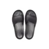 Crocband Platform Slides “Black Grey White”