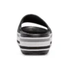 Crocband Platform Slides “Black Grey White”