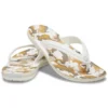 Crocband Printed Flip Flops “White Tan”