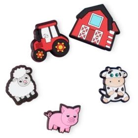 Cutesey Farm Animal 5 Pack Jibbitz Shoe Charm