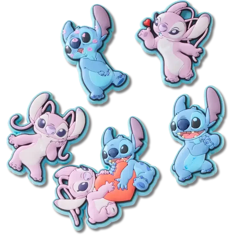 Disney Stitch & Angel 5 Pack Jibbitz Shoe Charm Disney Stitch & Angel 5 Pack Jibbitz Shoe Charm