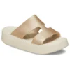 Getaway Platform H-Strap Sandals “White Brown”