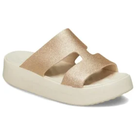 Getaway Platform H-Strap Sandals “White Brown”