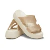 Getaway Platform H-Strap Sandals “White Brown”
