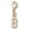 Gold Letter B Charm Jibbitz™ Charms