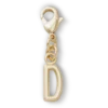 Gold Letter D Charm Jibbitz™ Charms