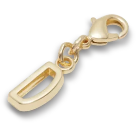 Gold Letter D Charm Jibbitz™ Charms