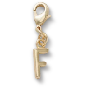 Gold Letter F Charm Jibbitz™ Charms