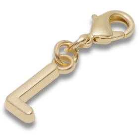 Gold Letter L Charm Jibbitz™ Charms