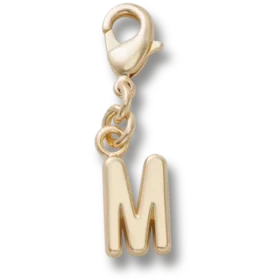 Gold Letter M Charm Jibbitz™ Charms