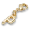 Gold Letter P Charm Jibbitz™ Charms