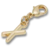 Gold Letter X Charm Jibbitz™ Charms