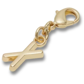 Gold Letter X Charm Jibbitz™ Charms