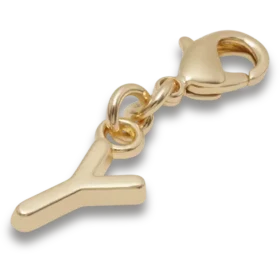 Gold Letter Y Charm Jibbitz™ Charms