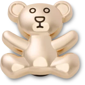 Gold Teddy Bear Jibbitz Shoe Charm