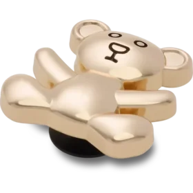 Gold Teddy Bear Jibbitz Shoe Charm