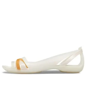II Flat White Orange Sandals