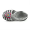 Isabella Glitter Flat Sandals “Grey Silver”