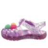 Isabella Glitter Flat Sandals “Purple Pink”