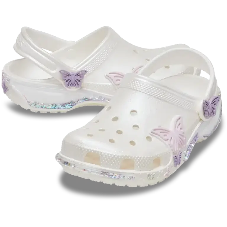 Toddler Classic Butterfly Sparkle Shaker Clog Toddler Classic Butterfly Sparkle Shaker Clog