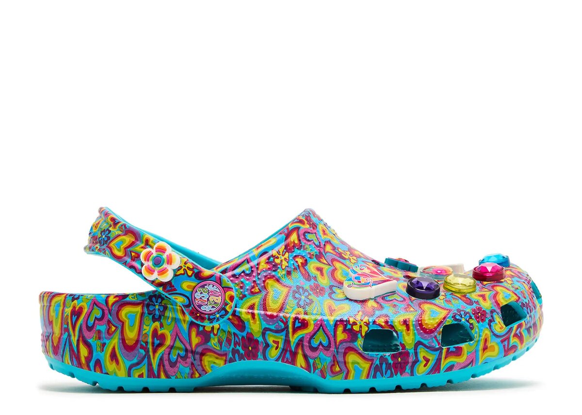 Lisa Frank x Classic Clog Kids ‘Digital Aqua Multi Hearts’ Lisa Frank x Classic Clog Kids ‘Digital Aqua Multi Hearts’