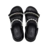 Mega Crush Pearl Ruffle Sandal “Black”