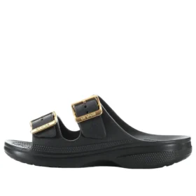 Metallic Buckle Saturday Sandal “Black”