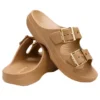 Metallic Buckle Saturday Sandal “Sepia”