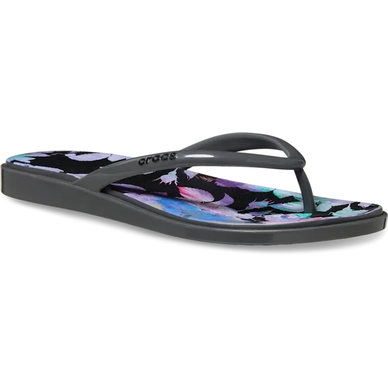 Miami Round Toe Dark Floral Flip Miami Round Toe Dark Floral Flip