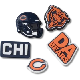 Nfl Chicago Bears 5 Pack Jibbitz Shoe Charm
