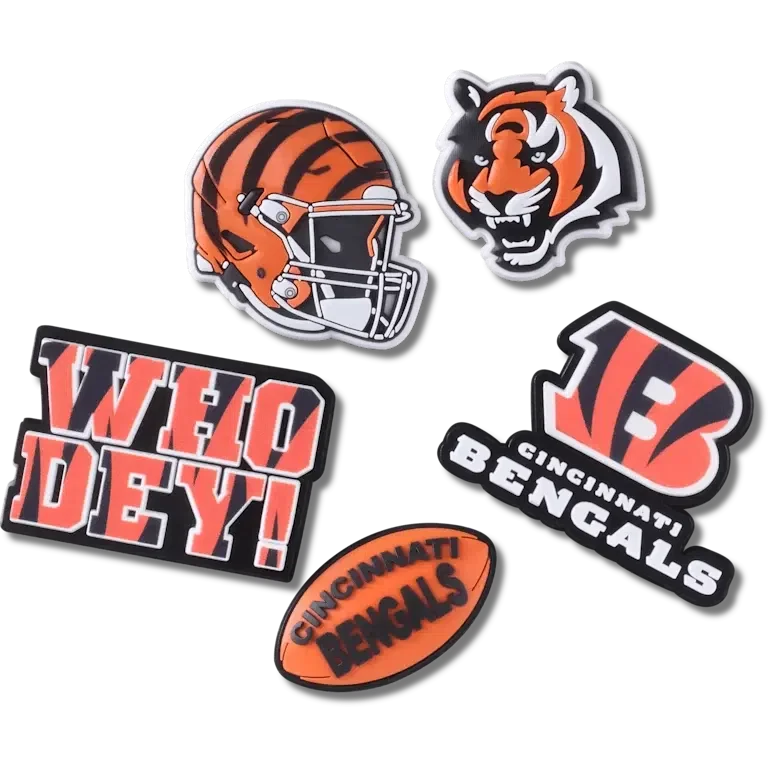 Nfl Cincinnati Bengals 5 Pack Jibbitz Shoe Charm Nfl Cincinnati Bengals 5 Pack Jibbitz Shoe Charm