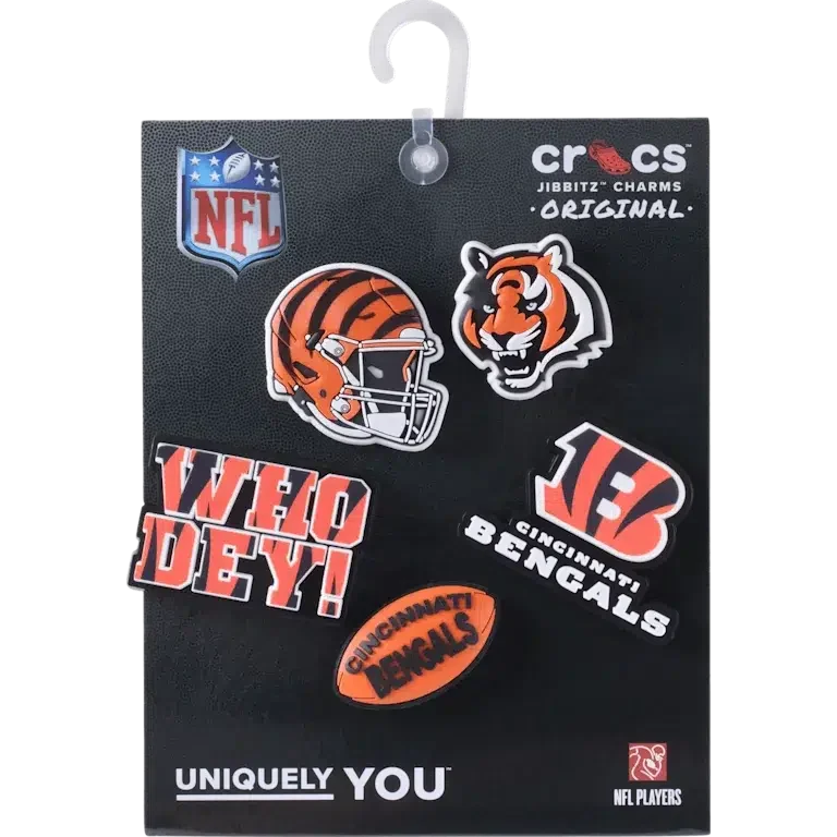 Nfl Cincinnati Bengals 5 Pack Jibbitz Shoe Charm Nfl Cincinnati Bengals 5 Pack Jibbitz Shoe Charm