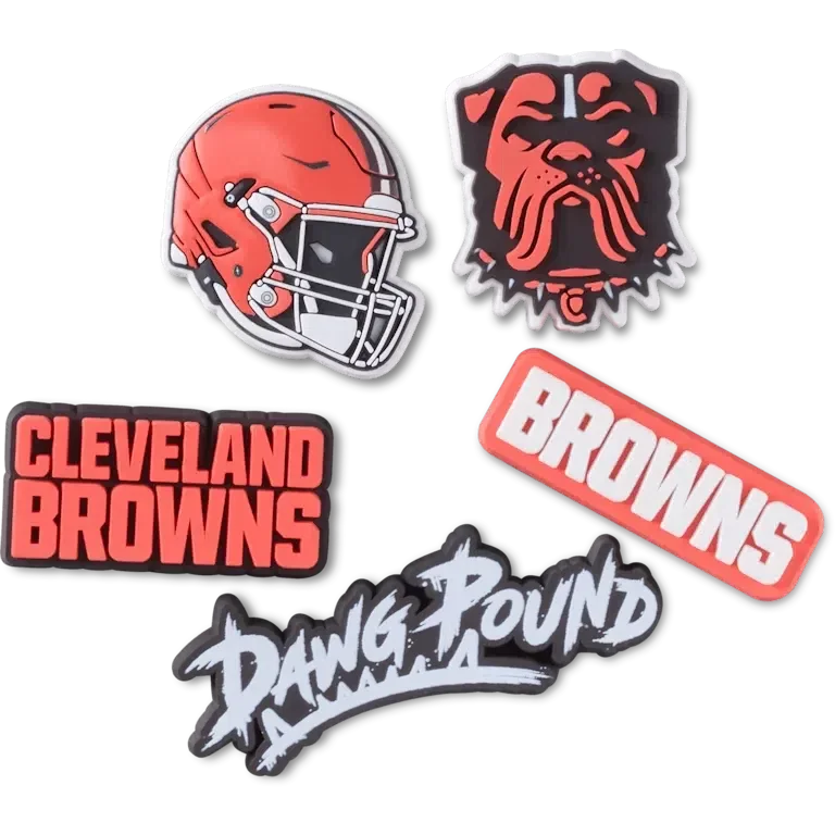 Nfl Cleveland Browns 5 Pack Jibbitz Shoe Charm Nfl Cleveland Browns 5 Pack Jibbitz Shoe Charm